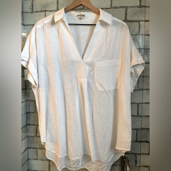 Whistles Linen Lea Shirt Size M - Picture 1 of 6